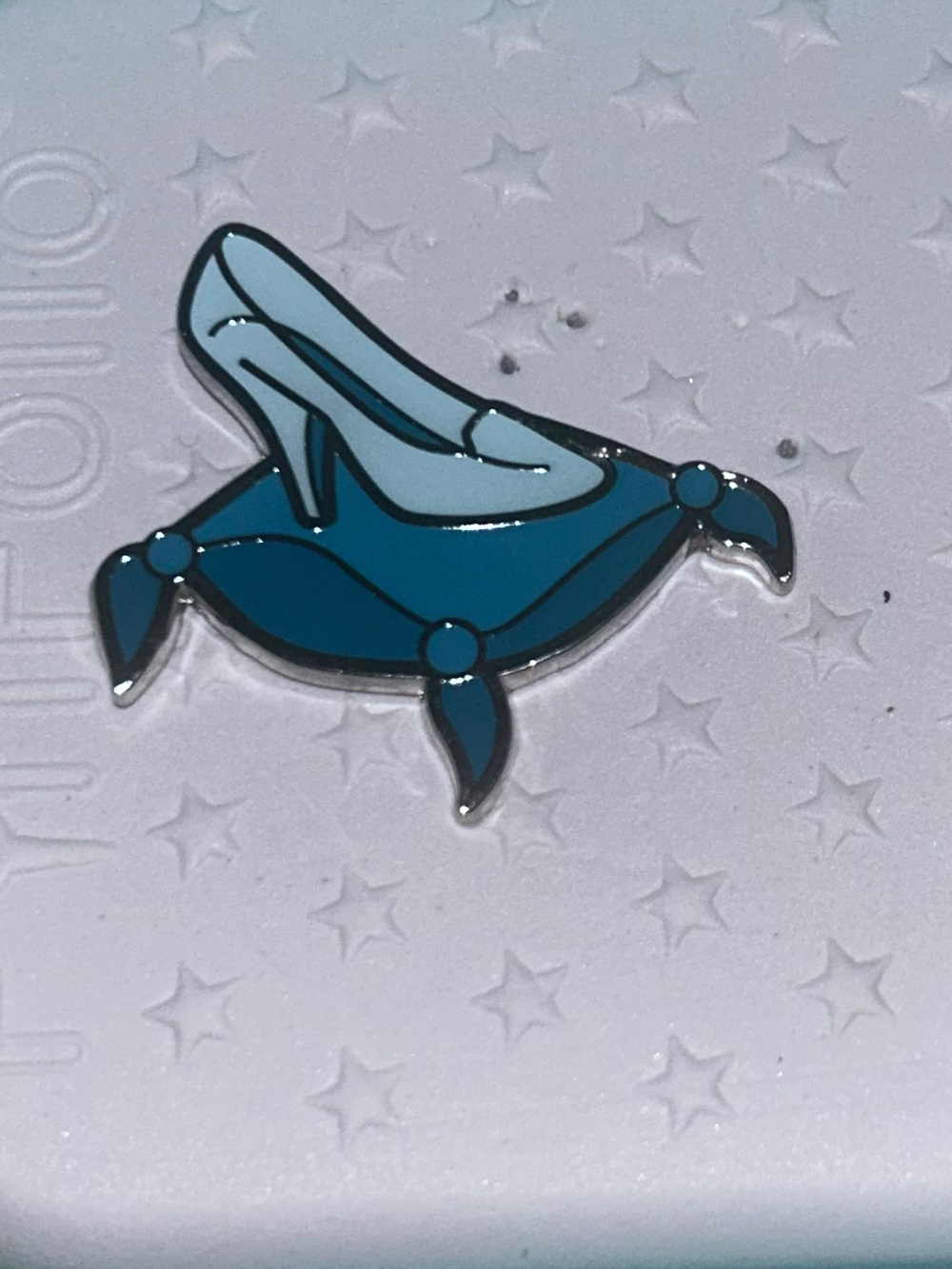 Disney Blue Cinderella Glass Slipper Enamel Pin